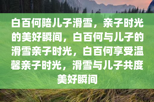 白百何陪儿子滑雪，亲子时光的美好瞬间，白百何与儿子的滑雪亲子时光，白百何享受温馨亲子时光，滑雪与儿子共度美好瞬间