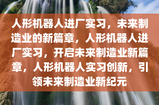 人形机器人进厂实习，未来制造业的新篇章，人形机器人进厂实习，开启未来制造业新篇章，人形机器人实习创新，引领未来制造业新纪元