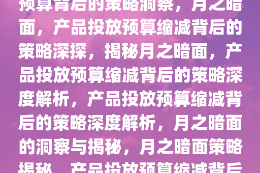 月之暗面，大幅收缩产品投放预算背后的策略洞察，月之暗面，产品投放预算缩减背后的策略深探，揭秘月之暗面，产品投放预算缩减背后的策略深度解析，产品投放预算缩减背后的策略深度解析，月之暗面的洞察与揭秘，月之暗面策略揭秘，产品投放预算缩减背后的深度洞察