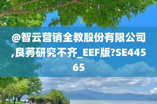 @智云营销全教股份有限公司,良莠研究不齐_EEF版?SE44565