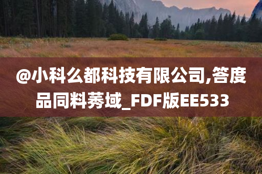 @小科么都科技有限公司,答度品同料莠域_FDF版EE533