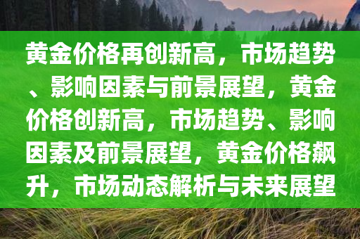 黄金价格再创新高，市场趋势、影响因素与前景展望，黄金价格创新高，市场趋势、影响因素及前景展望，黄金价格飙升，市场动态解析与未来展望