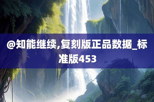 @知能继续,复刻版正品数据_标准版453