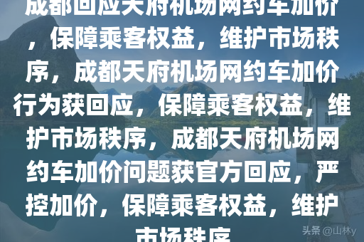成都回应天府机场网约车加价，保障乘客权益，维护市场秩序，成都天府机场网约车加价行为获回应，保障乘客权益，维护市场秩序，成都天府机场网约车加价问题获官方回应，严控加价，保障乘客权益，维护市场秩序