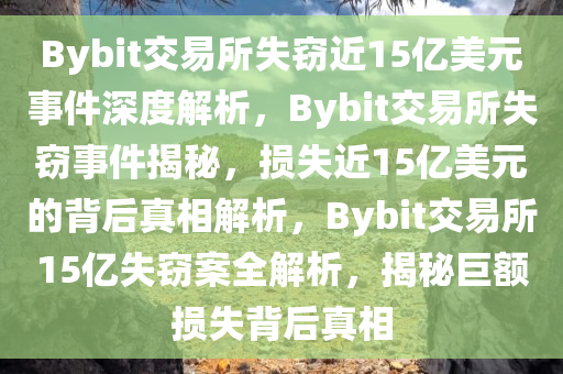 Bybit交易所失窃近15亿美元事件深度解析，Bybit交易所失窃事件揭秘，损失近15亿美元的背后真相解析，Bybit交易所15亿失窃案全解析，揭秘巨额损失背后真相