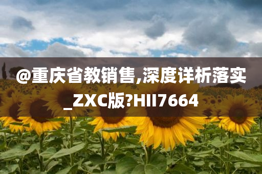 @重庆省教销售,深度详析落实_ZXC版?HII7664