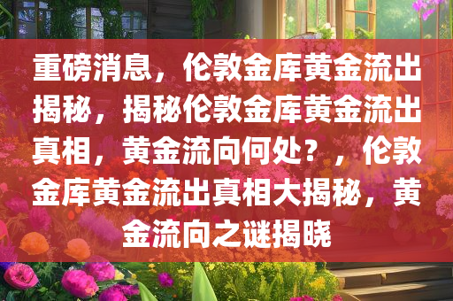 重磅消息，伦敦金库黄金流出揭秘，揭秘伦敦金库黄金流出真相，黄金流向何处？，伦敦金库黄金流出真相大揭秘，黄金流向之谜揭晓