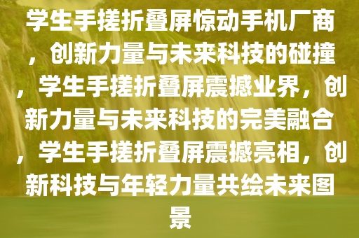 学生手搓折叠屏惊动手机厂商，创新力量与未来科技的碰撞，学生手搓折叠屏震撼业界，创新力量与未来科技的完美融合，学生手搓折叠屏震撼亮相，创新科技与年轻力量共绘未来图景