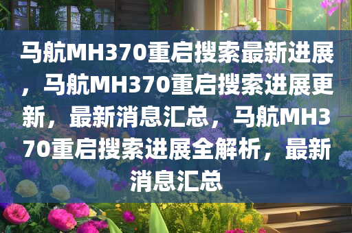 马航MH370重启搜索最新进展，马航MH370重启搜索进展更新，最新消息汇总，马航MH370重启搜索进展全解析，最新消息汇总