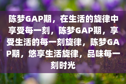 陈梦GAP期，在生活的旋律中享受每一刻，陈梦GAP期，享受生活的每一刻旋律，陈梦GAP期，悠享生活旋律，品味每一刻时光