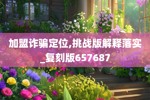 加盟诈骗定位,挑战版解释落实_复刻版657687