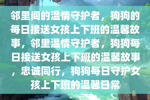邻里间的温情守护者，狗狗的每日接送女孩上下班的温馨故事，邻里温情守护者，狗狗每日接送女孩上下班的温馨故事，忠诚同行，狗狗每日守护女孩上下班的温馨日常