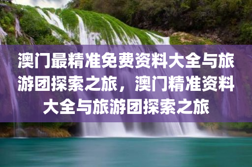 澳门最精准免费资料大全与旅游团探索之旅，澳门精准资料大全与旅游团探索之旅