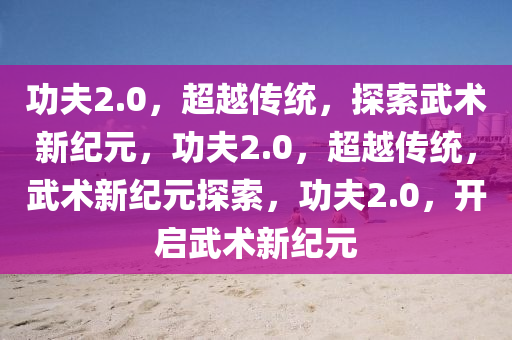 功夫2.0，超越传统，探索武术新纪元，功夫2.0，超越传统，武术新纪元探索，功夫2.0，开启武术新纪元