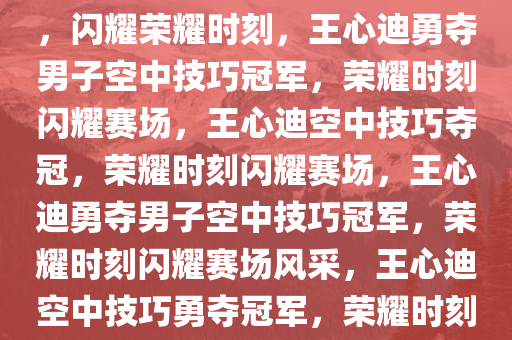 王心迪勇夺男子空中技巧冠军，闪耀荣耀时刻，王心迪勇夺男子空中技巧冠军，荣耀时刻闪耀赛场，王心迪空中技巧夺冠，荣耀时刻闪耀赛场，王心迪勇夺男子空中技巧冠军，荣耀时刻闪耀赛场风采，王心迪空中技巧勇夺冠军，荣耀时刻赛场闪耀