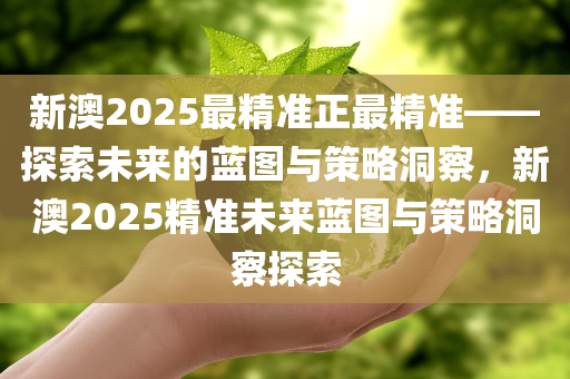新澳2025最精准正最精准——探索未来的蓝图与策略洞察，新澳2025精准未来蓝图与策略洞察探索
