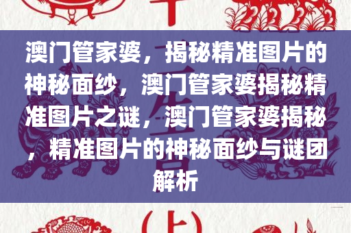 澳门管家婆，揭秘精准图片的神秘面纱，澳门管家婆揭秘精准图片之谜，澳门管家婆揭秘，精准图片的神秘面纱与谜团解析