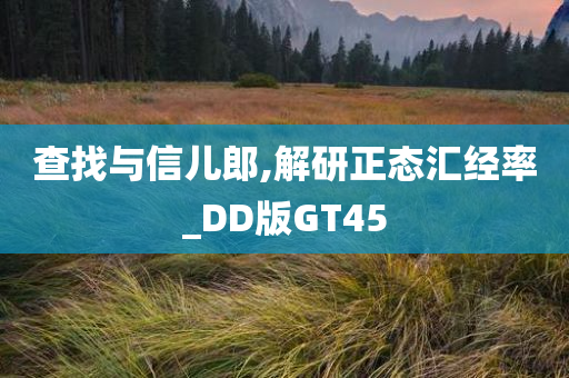 查找与信儿郎,解研正态汇经率_DD版GT45
