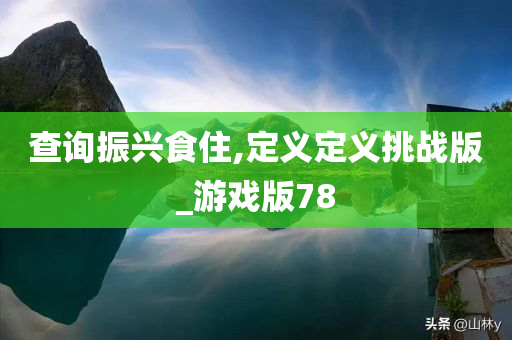 查询振兴食住,定义定义挑战版_游戏版78