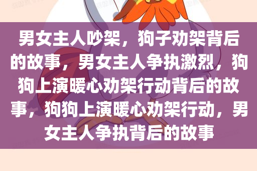 男女主人吵架，狗子劝架背后的故事，男女主人争执激烈，狗狗上演暖心劝架行动背后的故事，狗狗上演暖心劝架行动，男女主人争执背后的故事