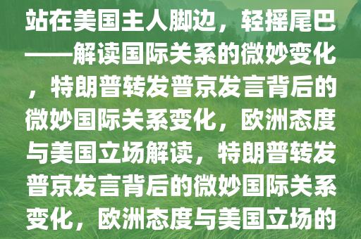 特朗普转发普京发言，欧洲将站在美国主人脚边，轻摇尾巴——解读国际关系的微妙变化，特朗普转发普京发言背后的微妙国际关系变化，欧洲态度与美国立场解读，特朗普转发普京发言背后的微妙国际关系变化，欧洲态度与美国立场的解读
