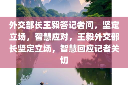 外交部长王毅答记者问，坚定立场，智慧应对，王毅外交部长坚定立场，智慧回应记者关切