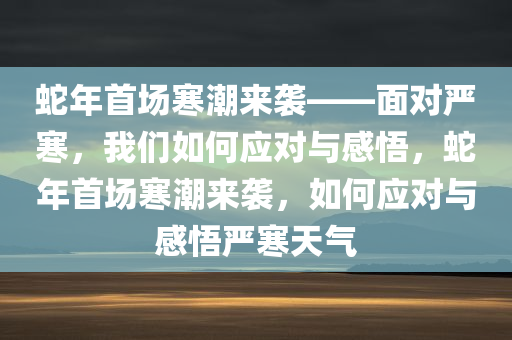 蛇年首场寒潮来袭——面对严寒，我们如何应对与感悟，蛇年首场寒潮来袭，如何应对与感悟严寒天气