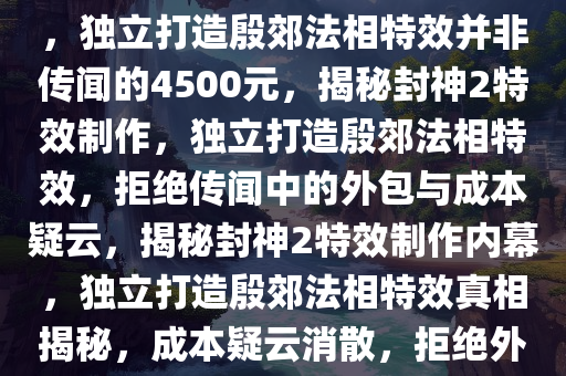 封神2特效制作揭秘，拒绝外包，独立打造殷郊法相特效并非传闻的4500元，揭秘封神2特效制作，独立打造殷郊法相特效，拒绝传闻中的外包与成本疑云，揭秘封神2特效制作内幕，独立打造殷郊法相特效真相揭秘，成本疑云消散，拒绝外包传闻