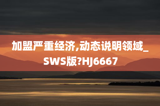 加盟严重经济,动态说明领域_SWS版?HJ6667