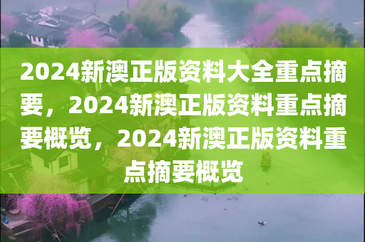2024新澳正版资料大全重点摘要，2024新澳正版资料重点摘要概览，2024新澳正版资料重点摘要概览