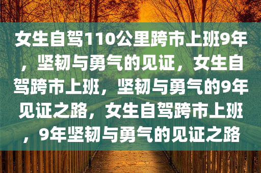 女生自驾110公里跨市上班9年，坚韧与勇气的见证，女生自驾跨市上班，坚韧与勇气的9年见证之路，女生自驾跨市上班，9年坚韧与勇气的见证之路
