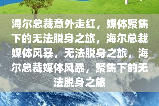 海尔总裁意外走红，媒体聚焦下的无法脱身之旅，海尔总裁媒体风暴，无法脱身之旅，海尔总裁媒体风暴，聚焦下的无法脱身之旅