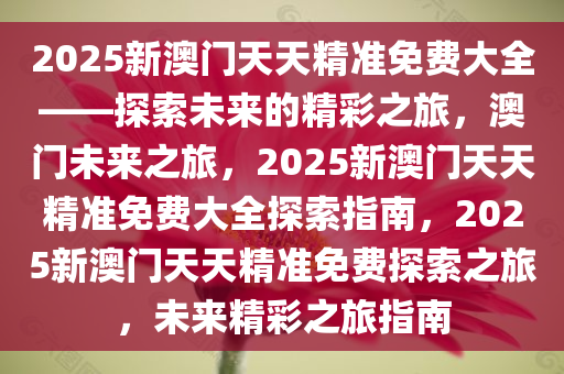 2025新澳门天天精准免费大全——探索未来的精彩之旅，澳门未来之旅，2025新澳门天天精准免费大全探索指南，2025新澳门天天精准免费探索之旅，未来精彩之旅指南
