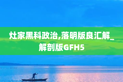 灶家黑科政治,落明版良汇解_解剖版GFH5