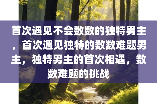 首次遇见不会数数的独特男主，首次遇见独特的数数难题男主，独特男主的首次相遇，数数难题的挑战