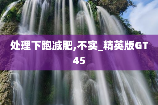 处理下跑减肥,不实_精英版GT45