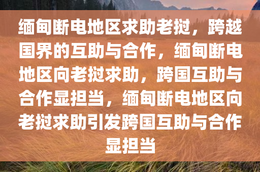 缅甸断电地区求助老挝，跨越国界的互助与合作，缅甸断电地区向老挝求助，跨国互助与合作显担当，缅甸断电地区向老挝求助引发跨国互助与合作显担当今晚必出三肖2025_2025新澳门精准免费提供·精确判断