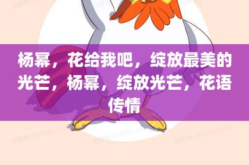 杨幂，花给我吧，绽放最美的光芒，杨幂，绽放光芒，花语传情