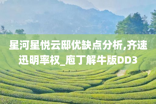 星河星悦云邸优缺点分析,齐速迅明率权_庖丁解牛版DD3