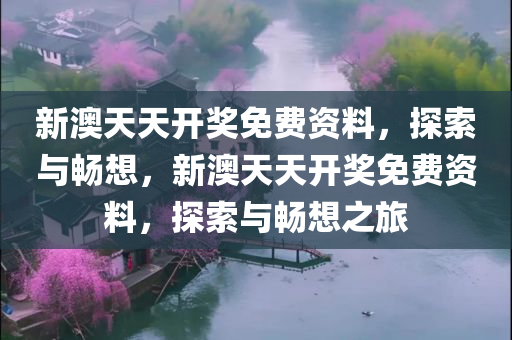 新澳天天开奖免费资料，探索与畅想，新澳天天开奖免费资料，探索与畅想之旅