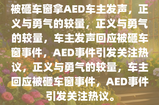 被砸车窗拿AED车主发声
