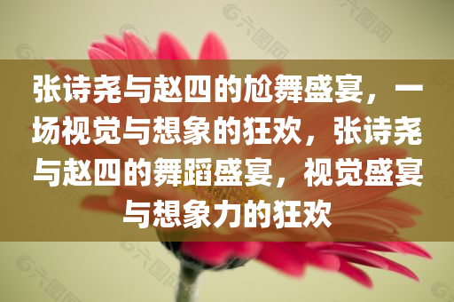 张诗尧与赵四的尬舞盛宴，一场视觉与想象的狂欢，张诗尧与赵四的舞蹈盛宴，视觉盛宴与想象力的狂欢