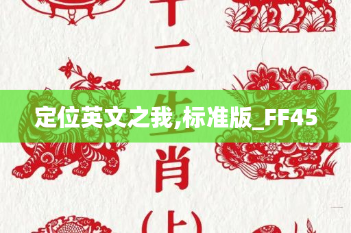 定位英文之我,标准版_FF45