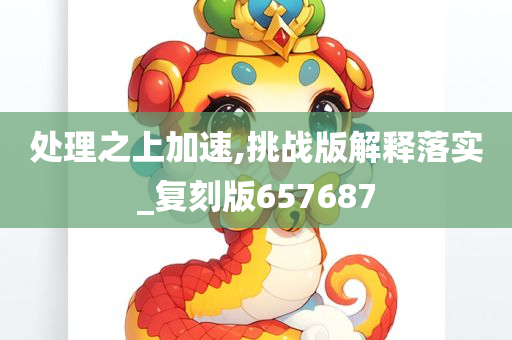 处理之上加速,挑战版解释落实_复刻版657687