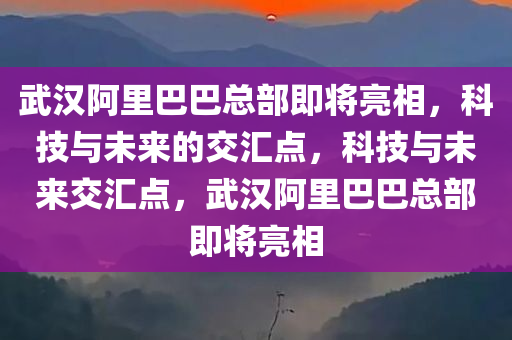 武汉阿里巴巴总部即将亮相，科技与未来的交汇点，科技与未来交汇点，武汉阿里巴巴总部即将亮相