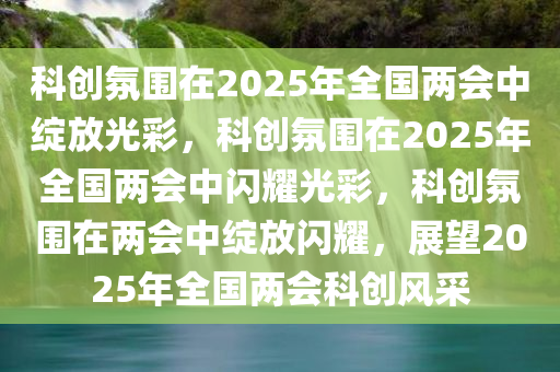 科创氛围在2025年全国两会中绽放光彩，科创氛围在2025年全国两会中闪耀光彩，科创氛围在两会中绽放闪耀，展望2025年全国两会科创风采