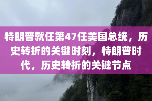 特朗普就任第47任美国总统，历史转折的关键时刻，特朗普时代，历史转折的关键节点