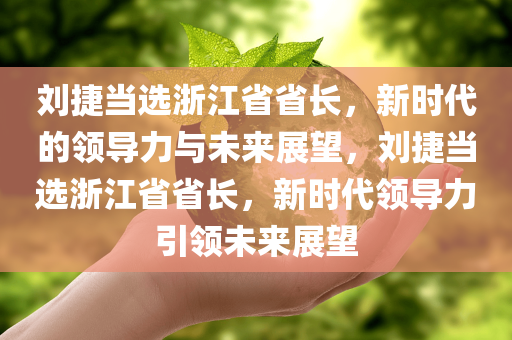 刘捷当选浙江省省长，新时代的领导力与未来展望，刘捷当选浙江省省长，新时代领导力引领未来展望