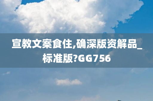 宣教文案食住,确深版资解品_标准版?GG756