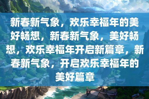 新春新气象，欢乐幸福年的美好畅想，新春新气象，美好畅想，欢乐幸福年开启新篇章，新春新气象，开启欢乐幸福年的美好篇章